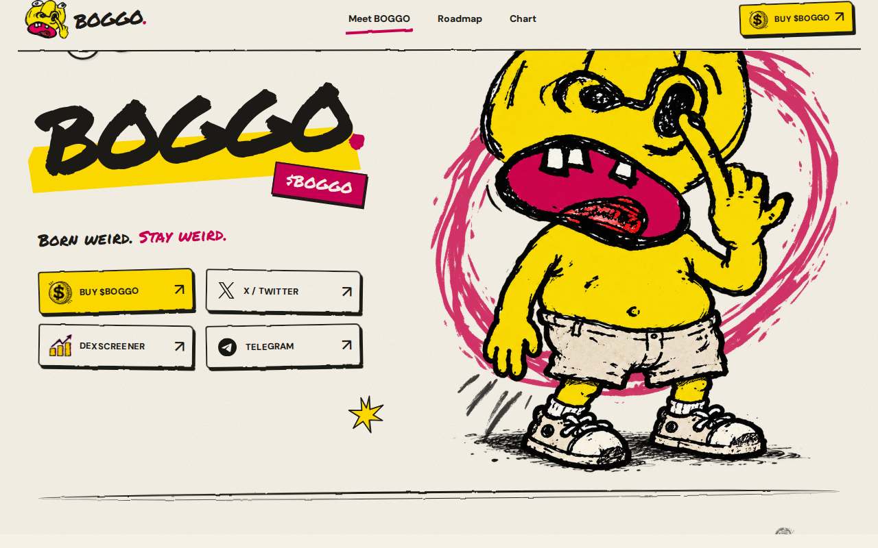 Screenshot of boggo.xyz as our browser saw it