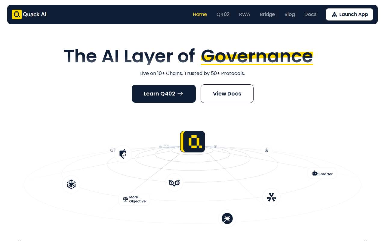 Screenshot of quackai.ai as our browser saw it