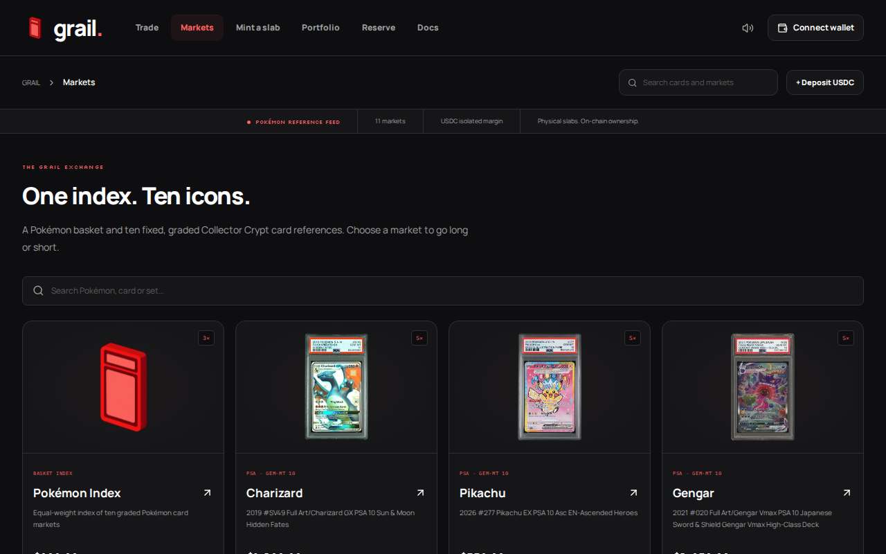 Screenshot of trygrail.fun as our browser saw it