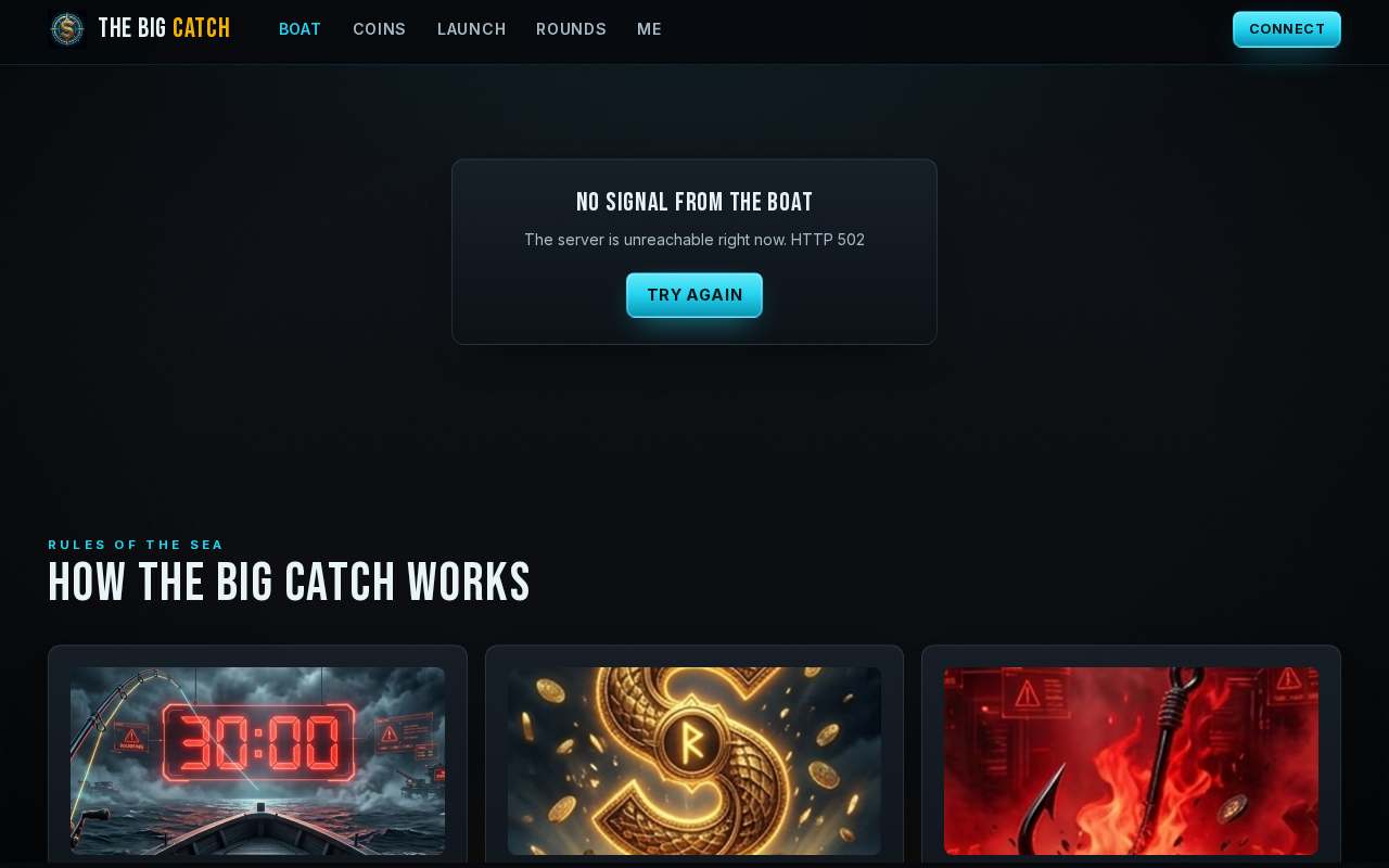 Screenshot of fishsol.rest as our browser saw it