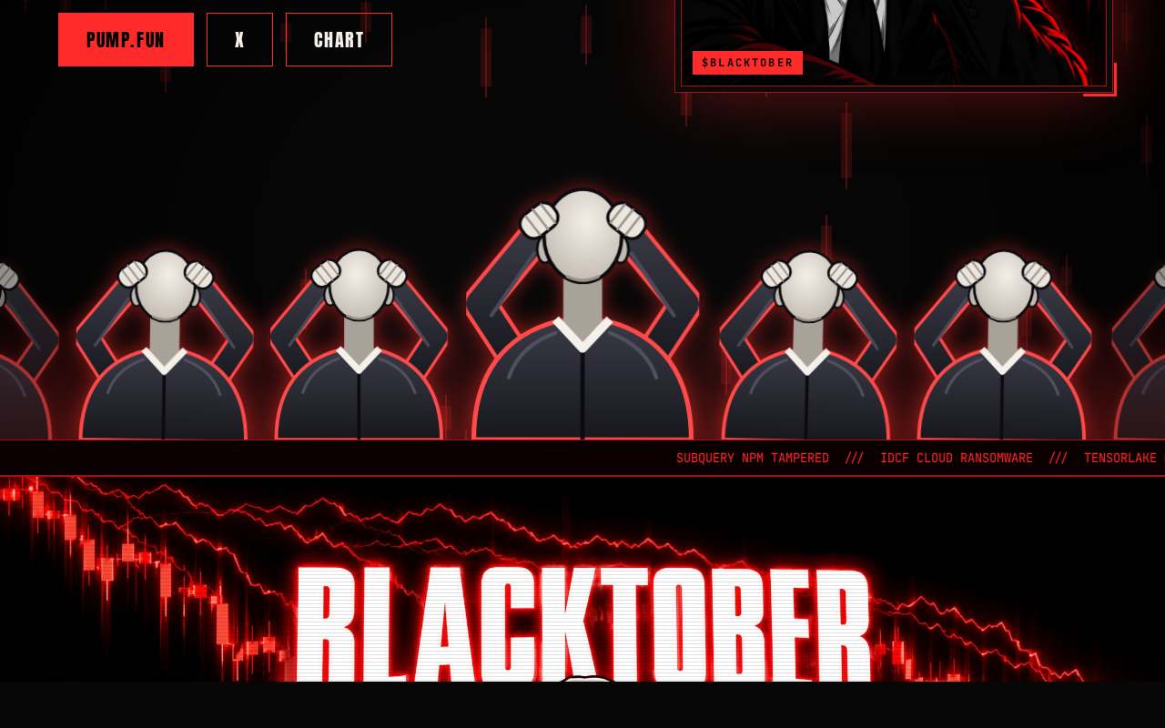 Screenshot of blacktober.shop as our browser saw it