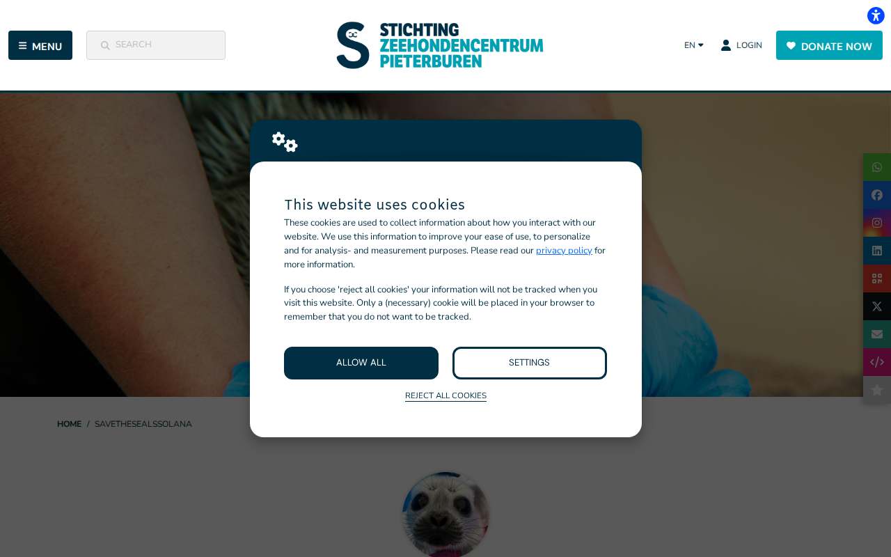 Screenshot of stichtingzeehondencentrum.community-fundraising.com as our browser saw it