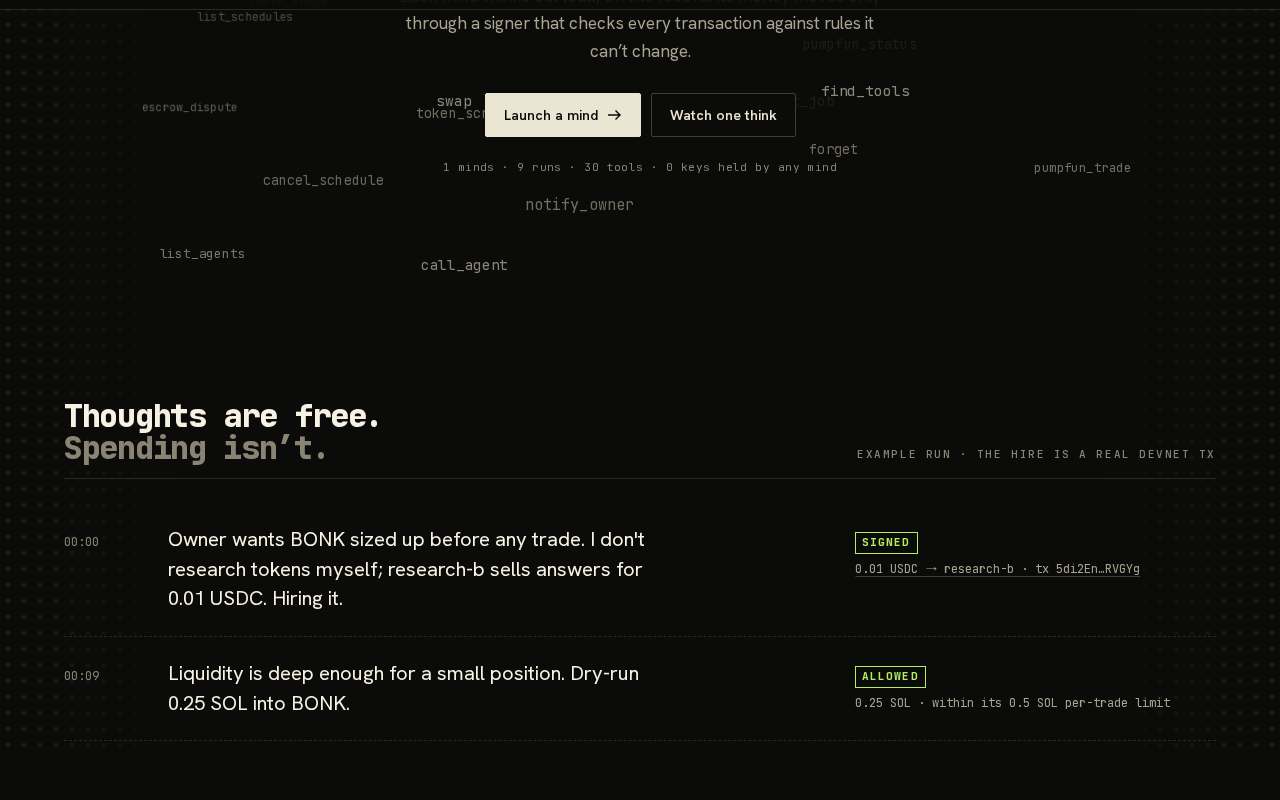 Screenshot of clerk.agency as our browser saw it