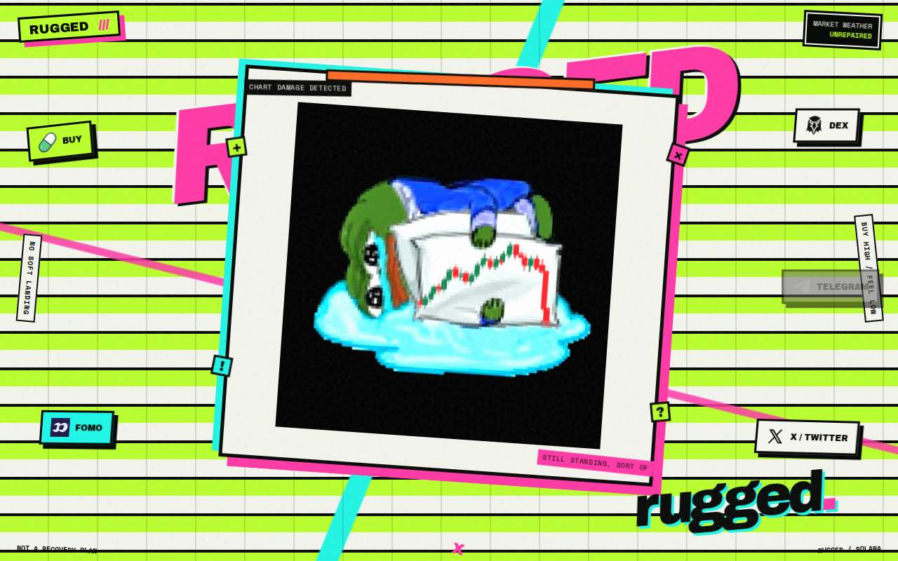 Screenshot of rugged.gay as our browser saw it