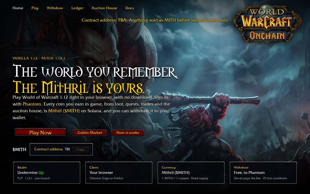 Screenshot of wowonchain.com as our browser saw it