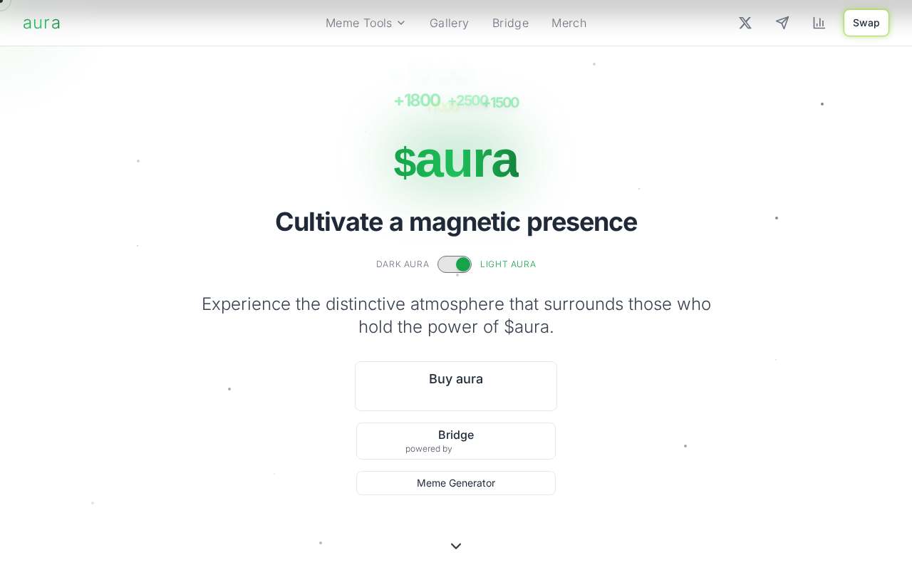 Screenshot of infiniteaura.com as our browser saw it