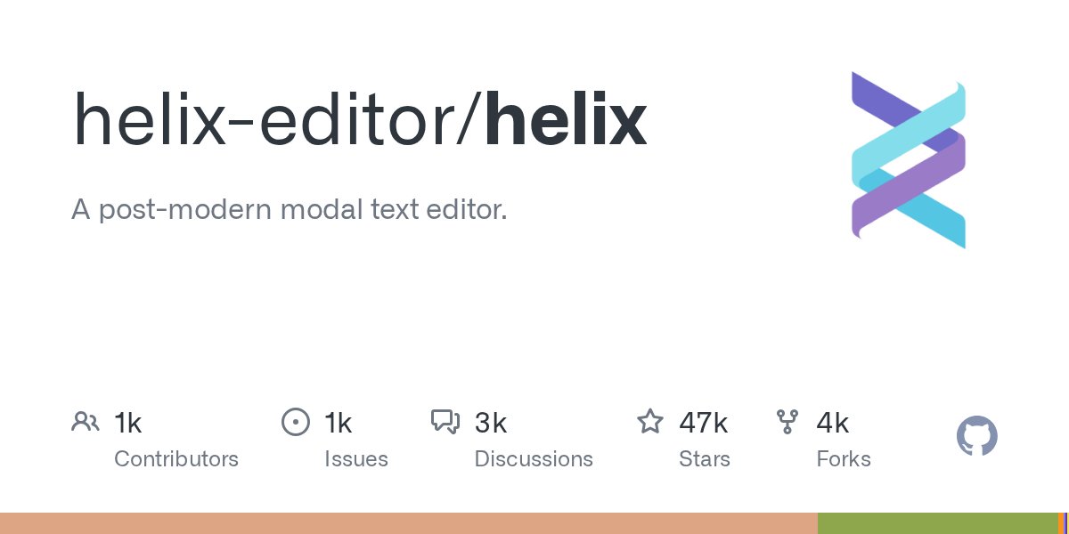 Screenshot of helix-editor/helix as our browser saw it