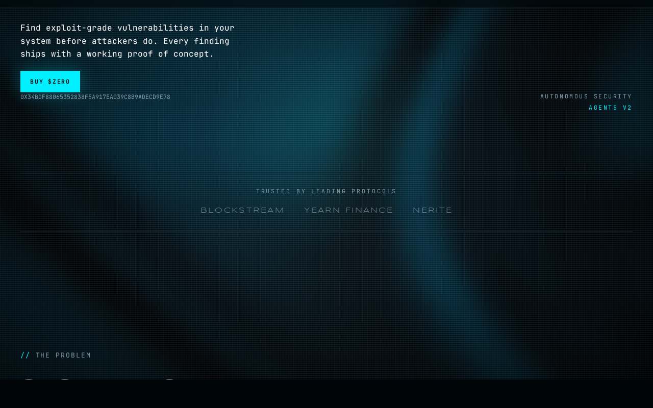Screenshot of www.zerocoolai.pro as our browser saw it