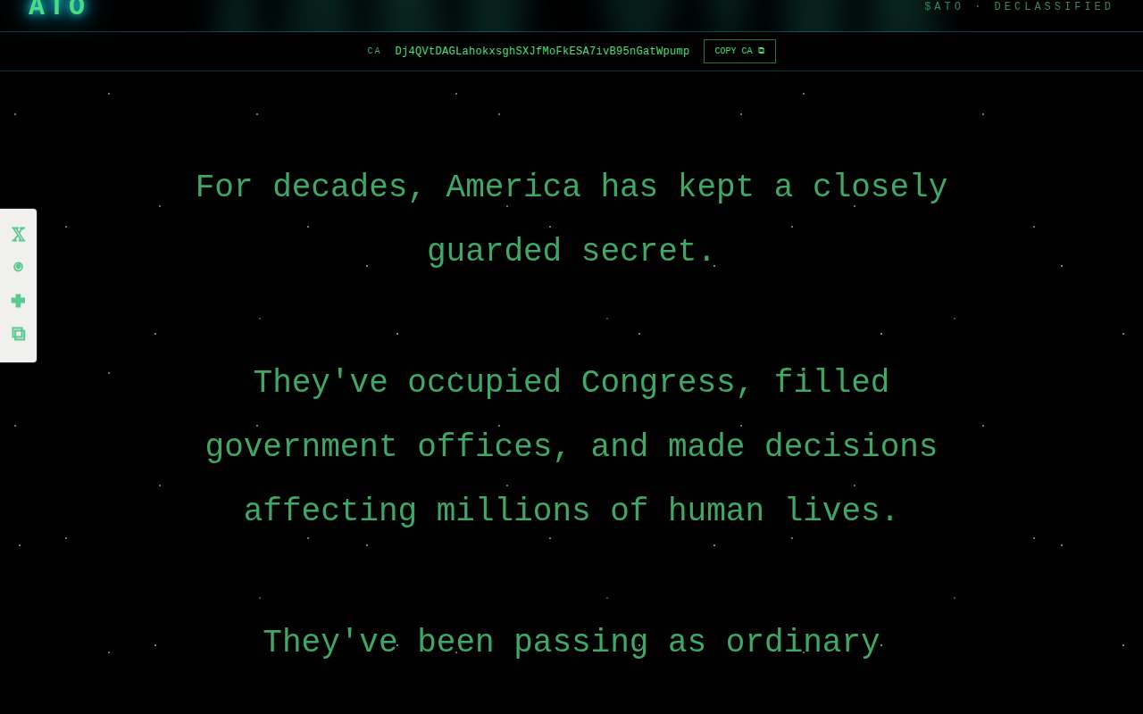 Screenshot of alientakeover.fun as our browser saw it