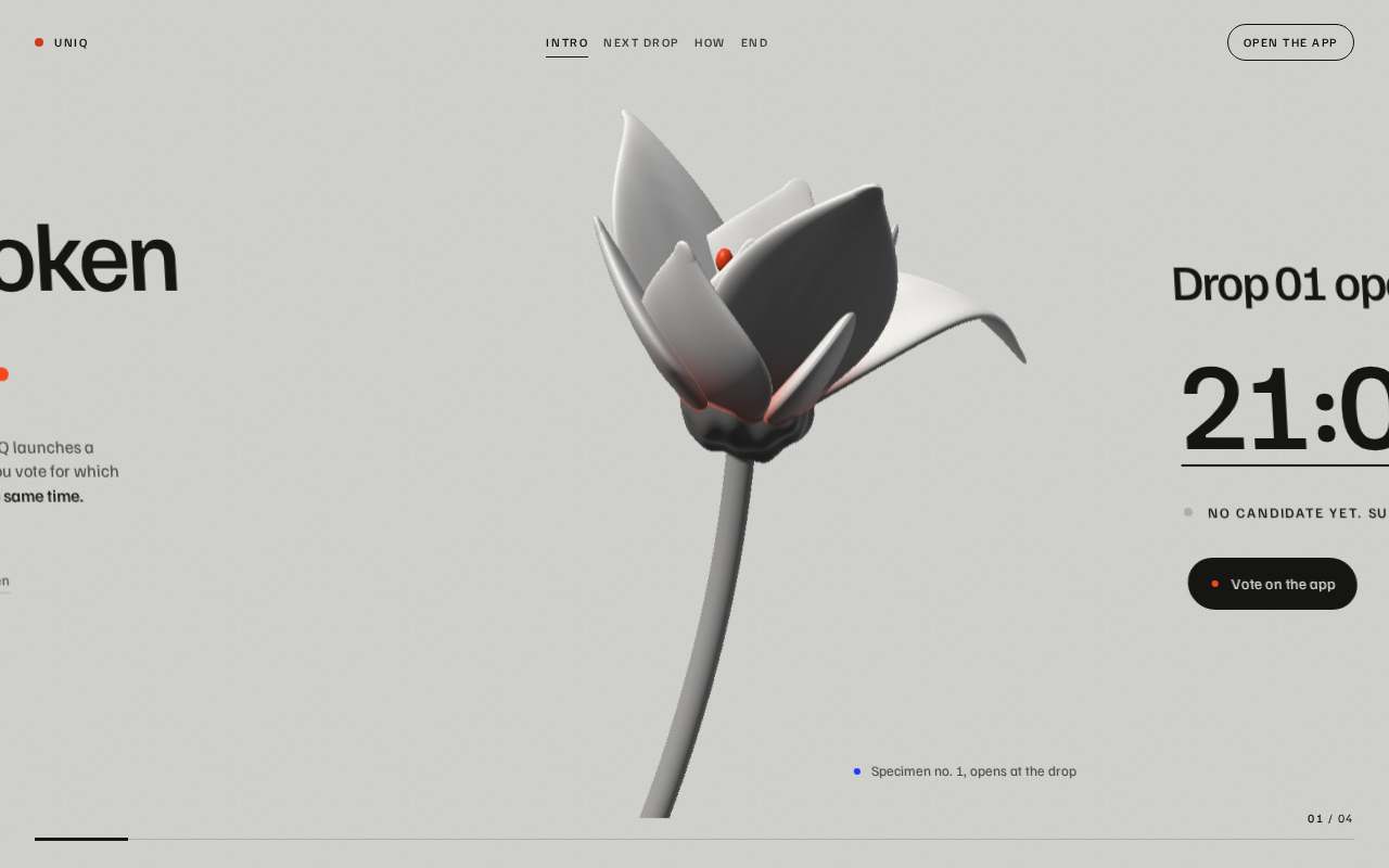 Screenshot of uniqpad.fun as our browser saw it