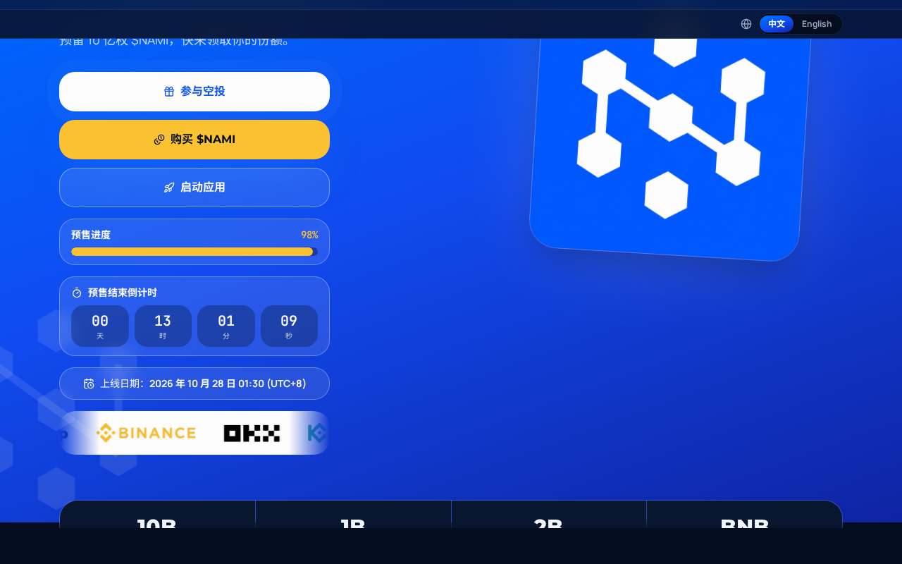 Screenshot of namiagent.xyz as our browser saw it