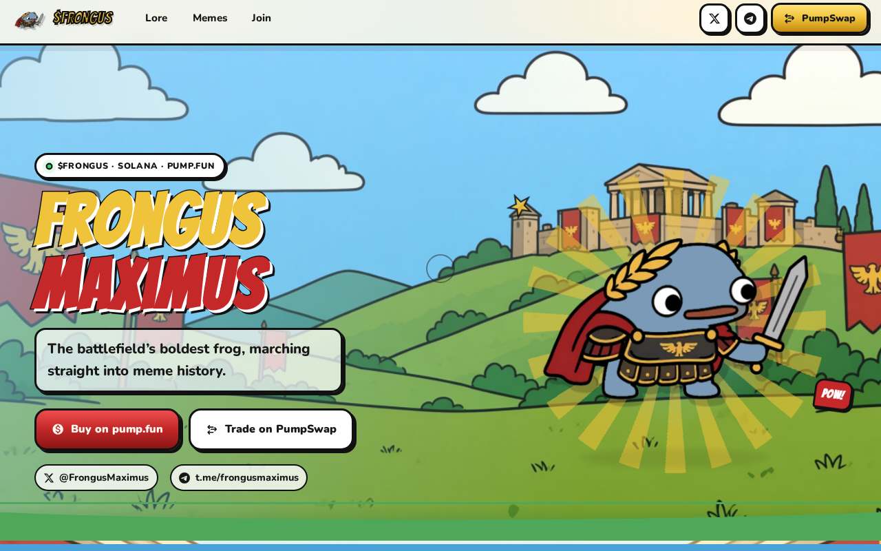 Screenshot of www.frongusmaximus.vip as our browser saw it
