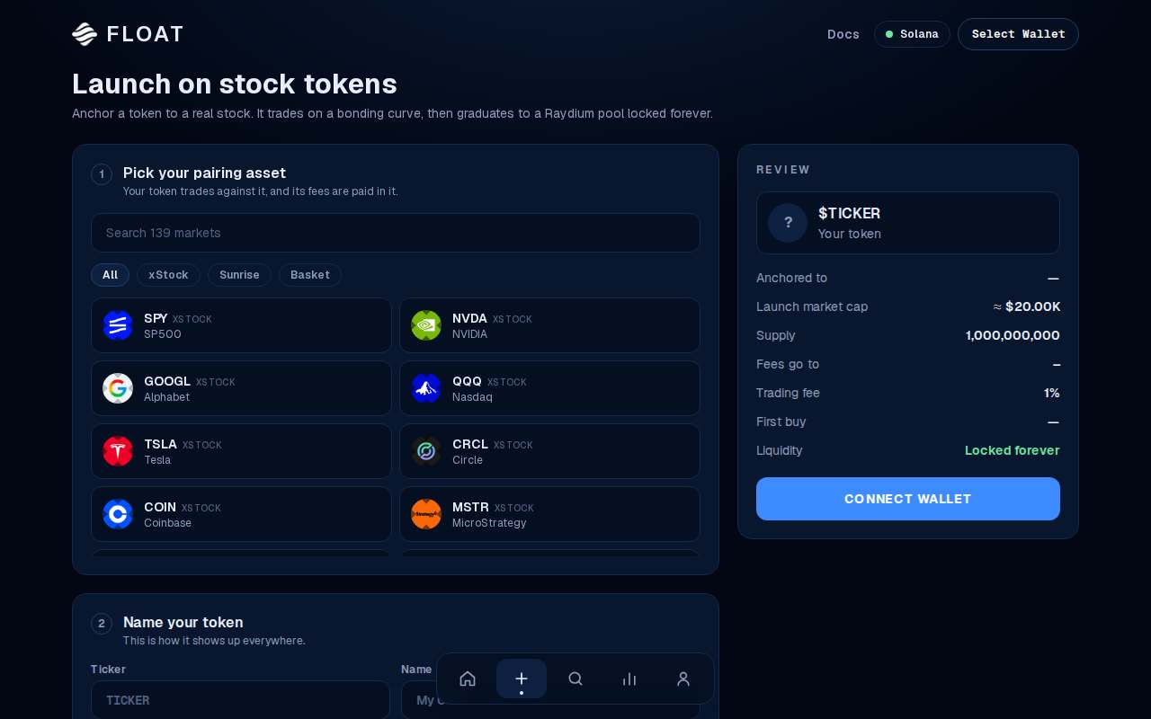 Screenshot of www.floatlaunch.xyz as our browser saw it