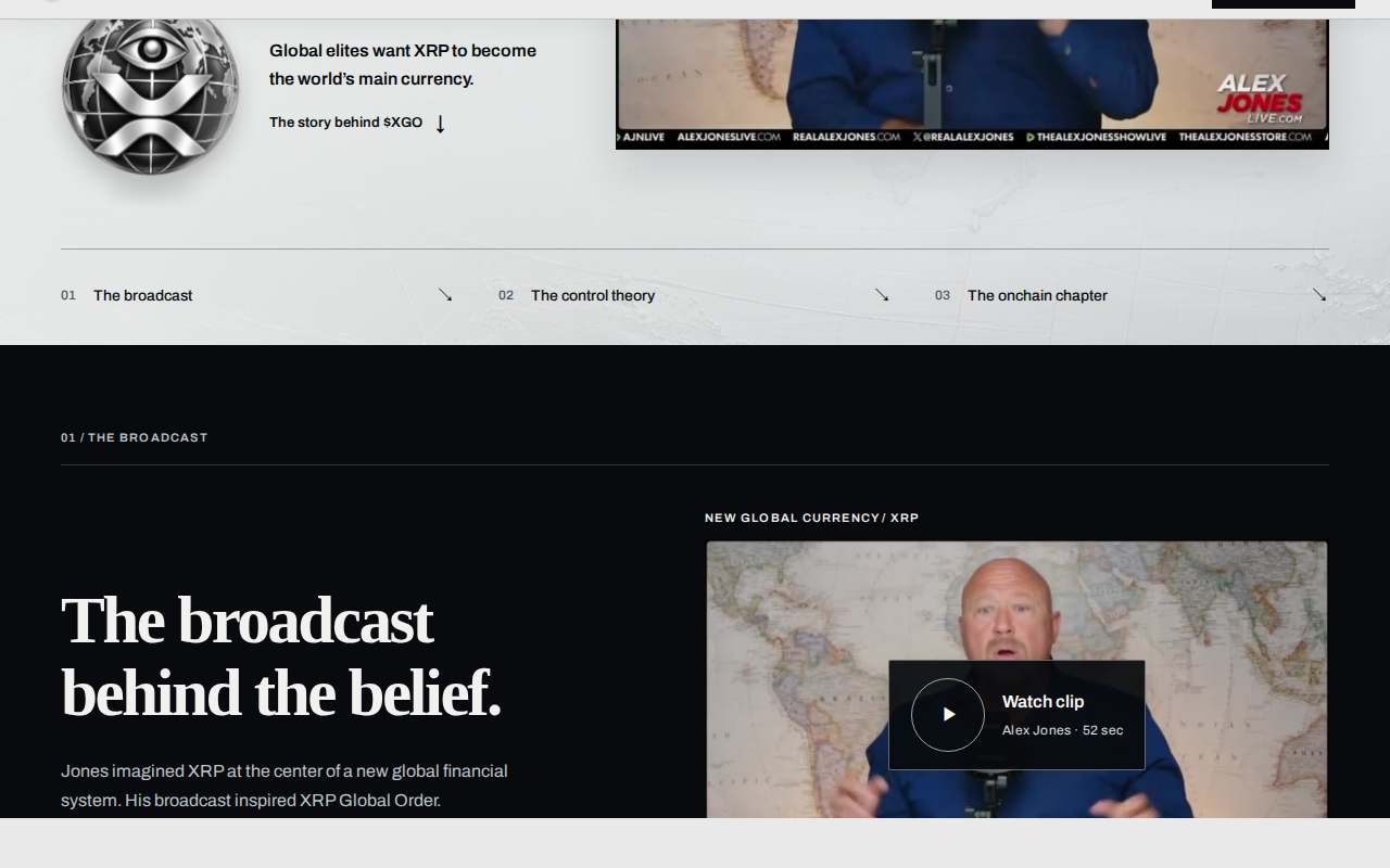Screenshot of www.xrpglobalorder.com as our browser saw it