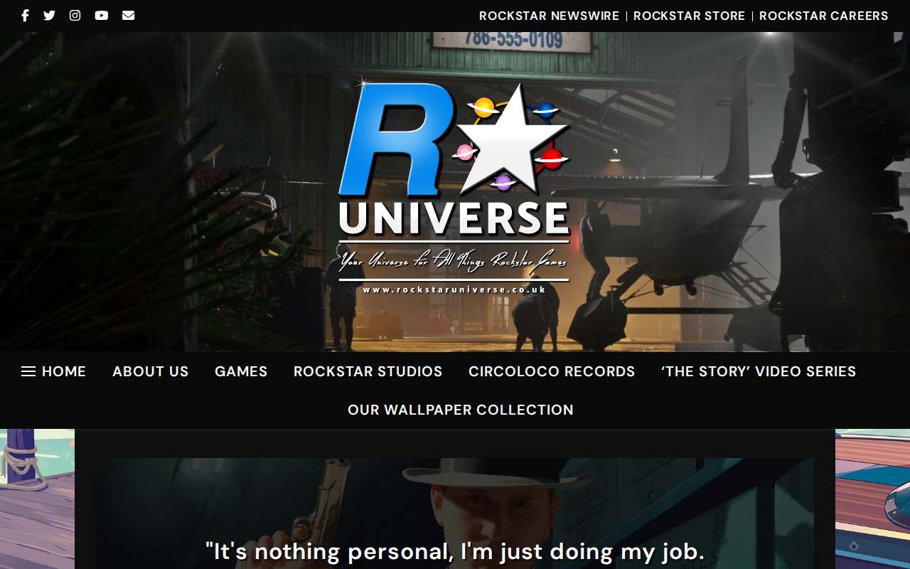 Screenshot of www.rockstaruniverse.co.uk as our browser saw it