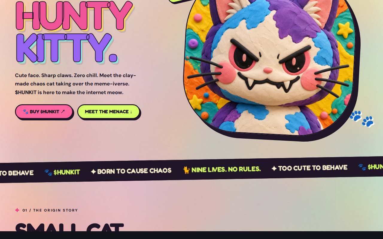 Screenshot of huntykitty.top as our browser saw it
