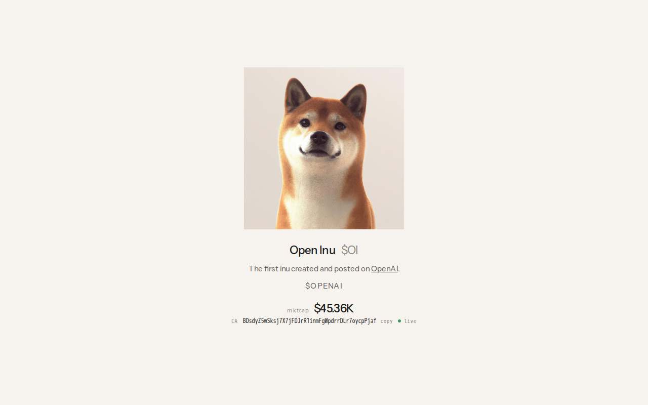 Screenshot of www.openinu.si as our browser saw it