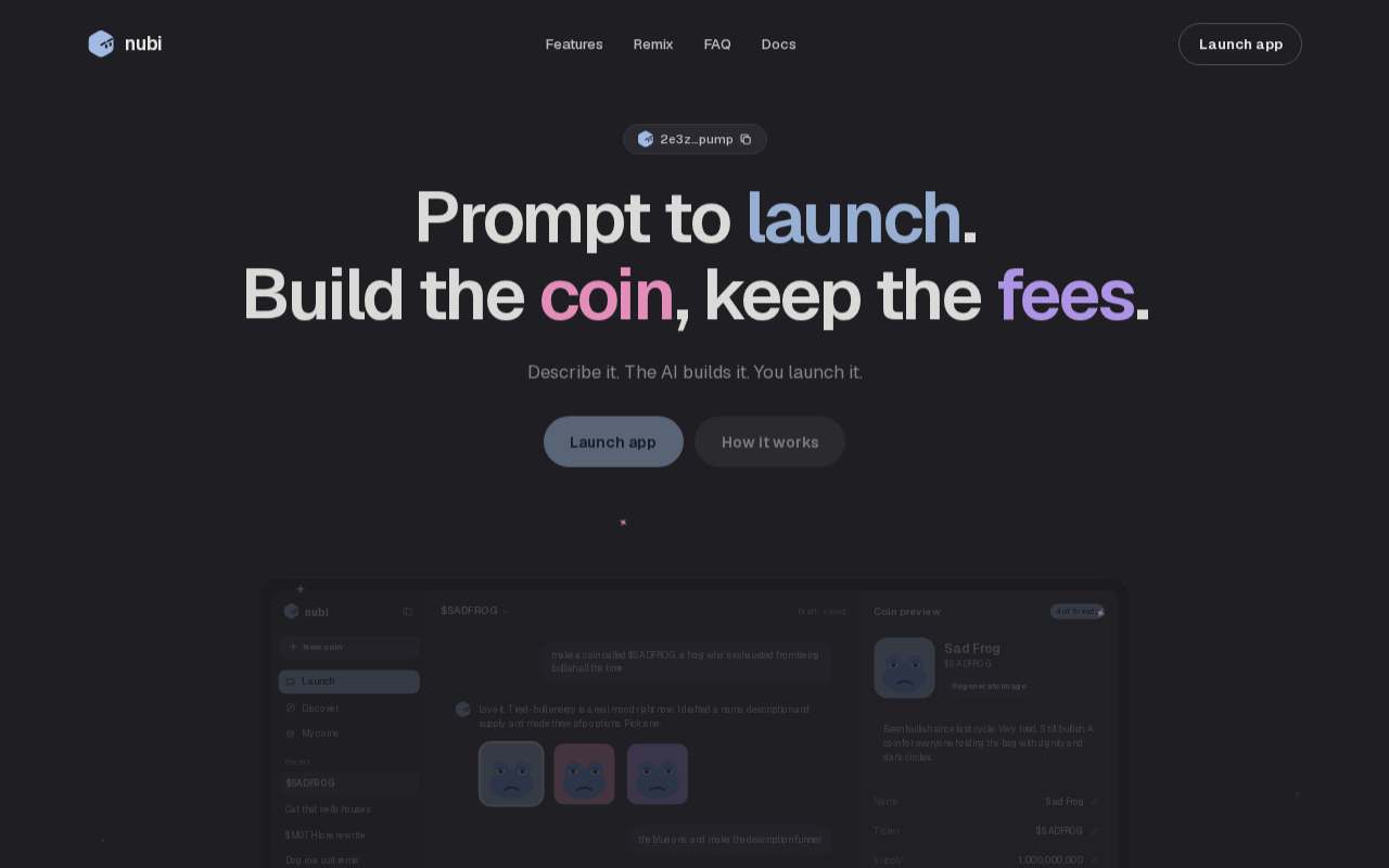 Screenshot of www.nubilaunch.online as our browser saw it