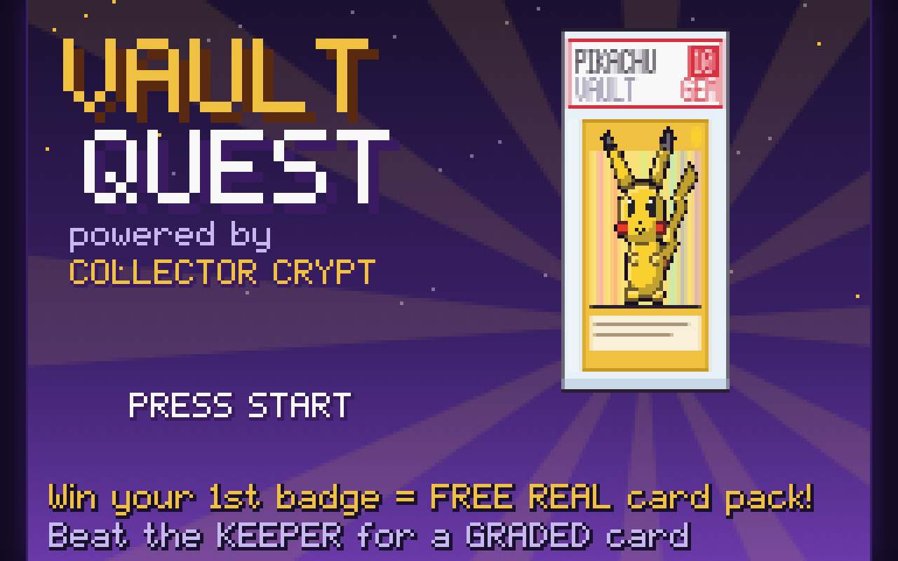 Screenshot of vaultquest.fun as our browser saw it