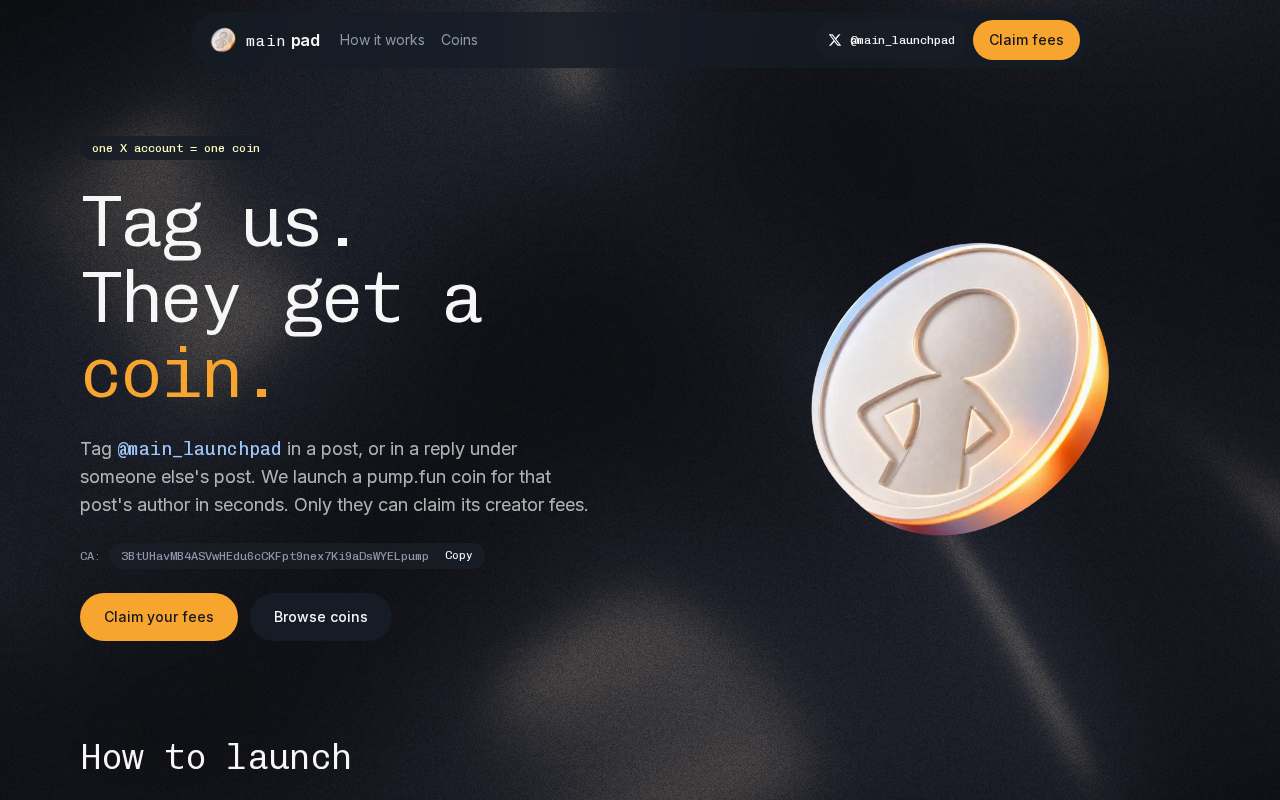Screenshot of mainpad.io as our browser saw it