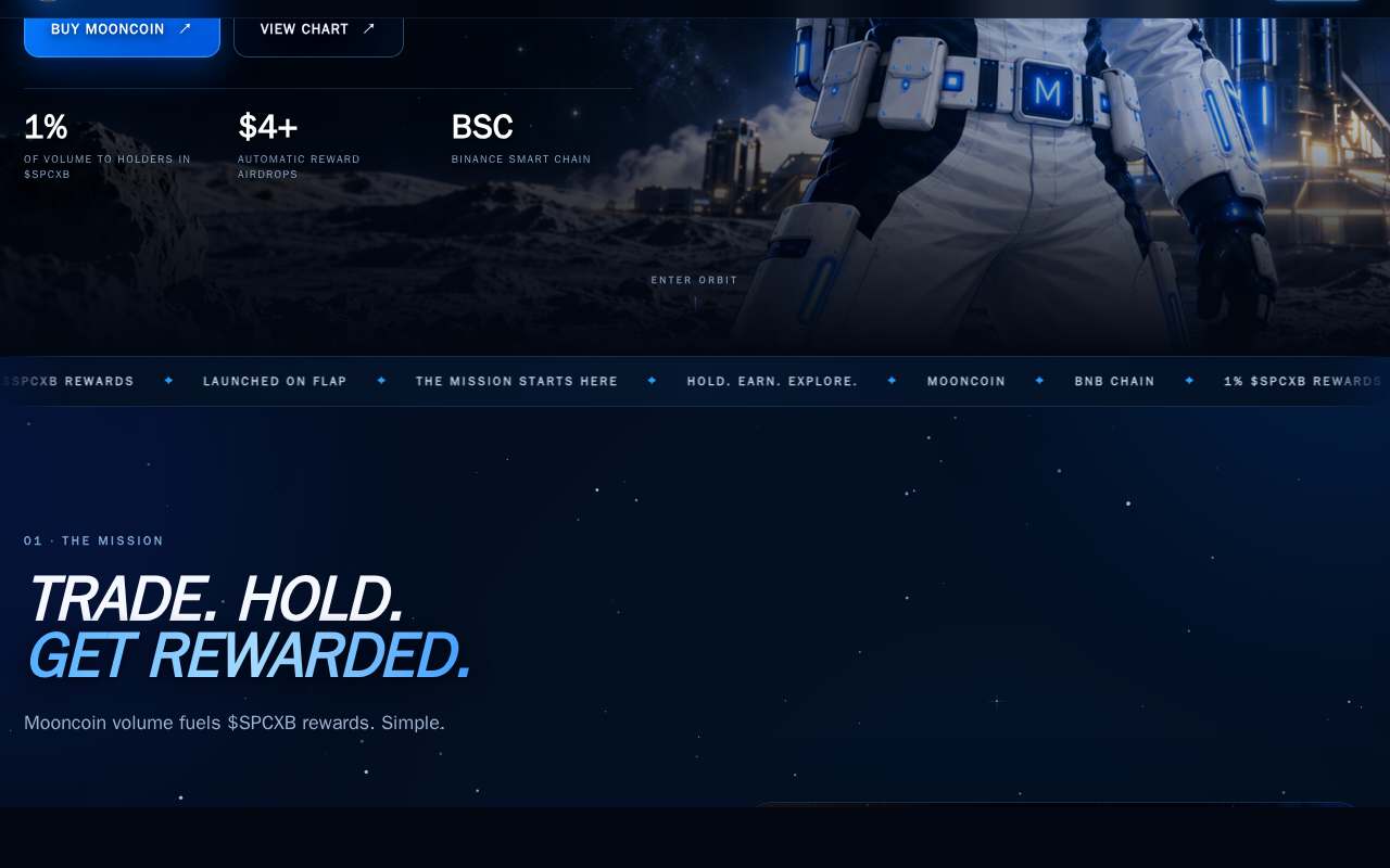 Screenshot of mooncoinbsc.com as our browser saw it