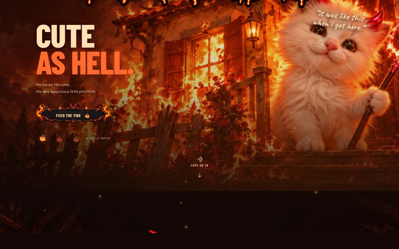 Screenshot of hell-cat.fun as our browser saw it
