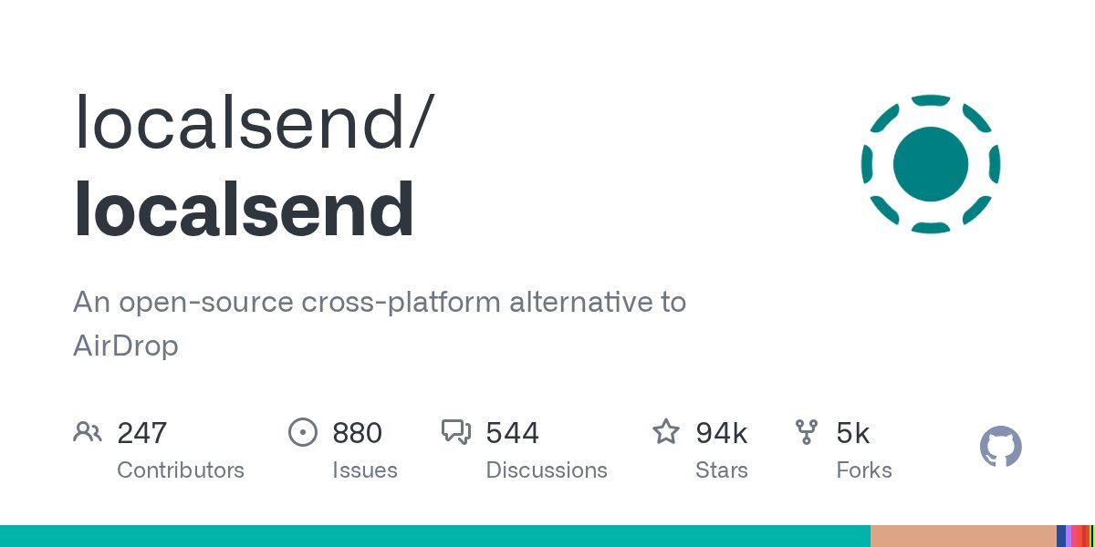 Screenshot of localsend/localsend as our browser saw it