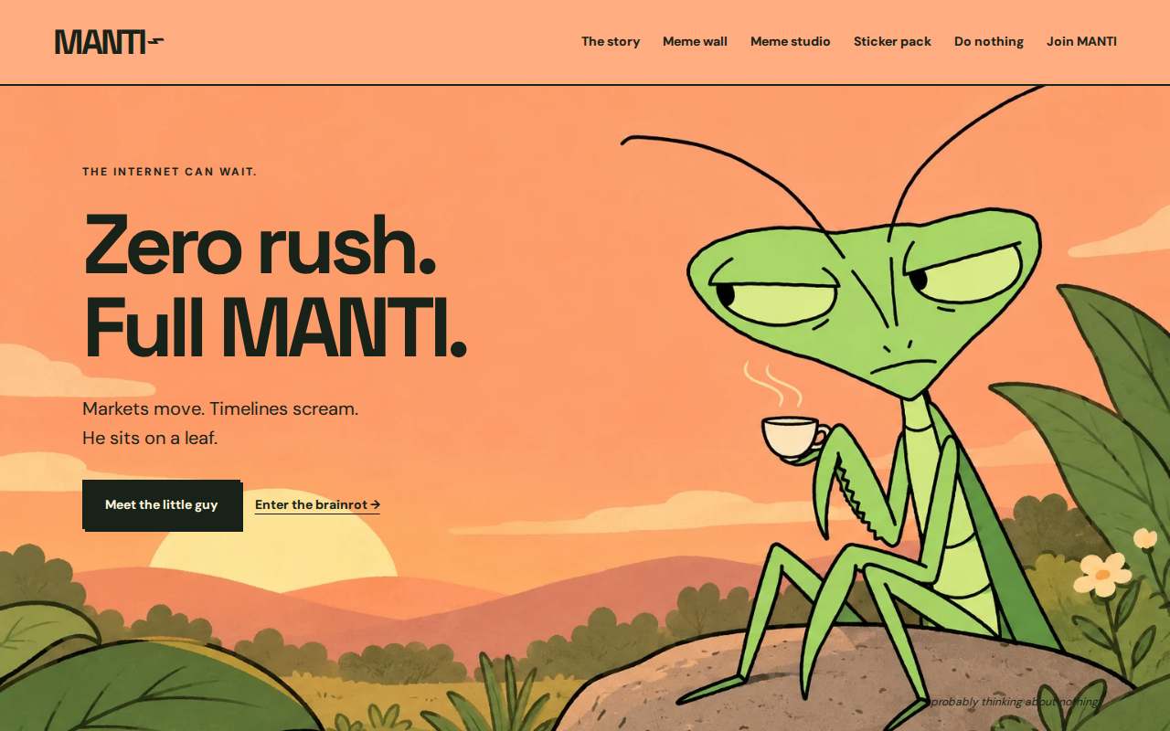 Screenshot of mantimadeitfor.fun as our browser saw it