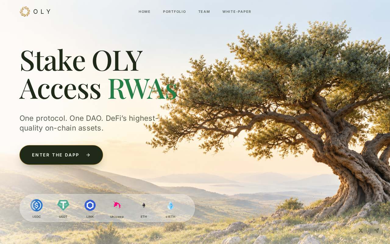 Screenshot of oly.io as our browser saw it