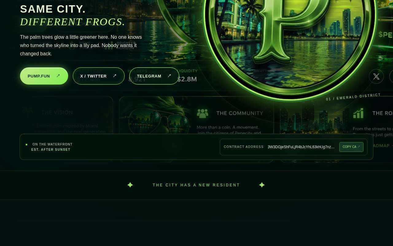 Screenshot of pecity.top as our browser saw it