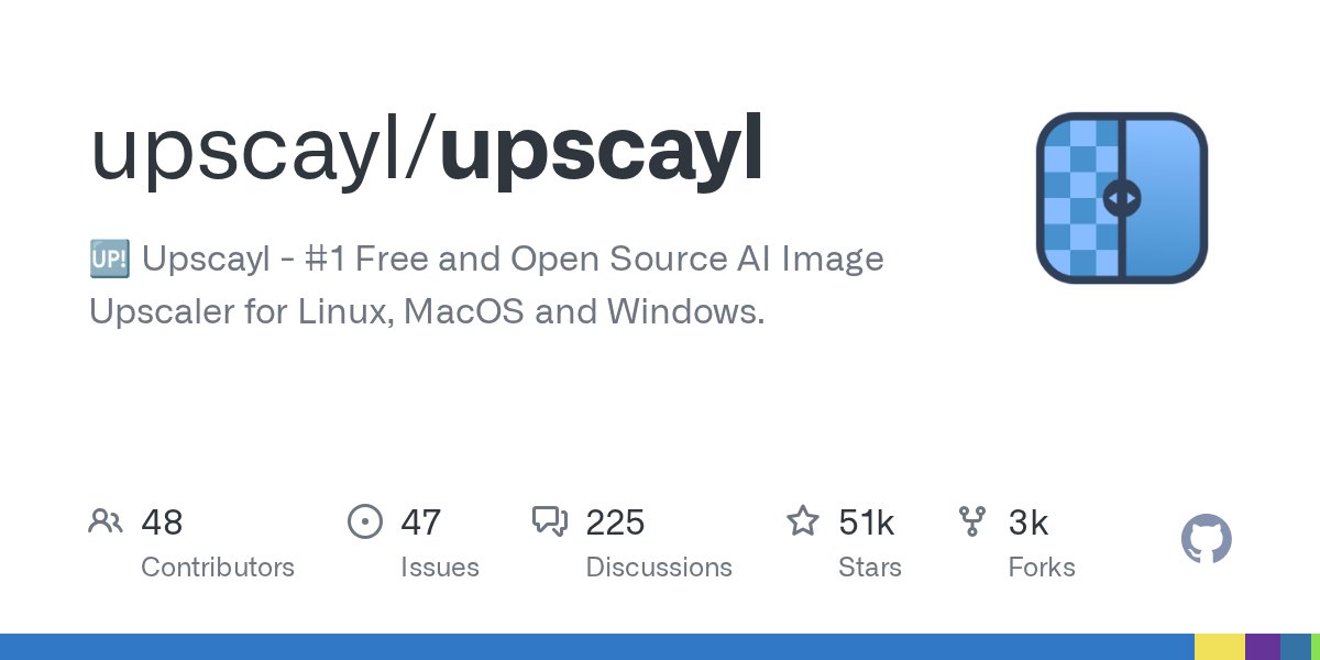 Screenshot of upscayl/upscayl as our browser saw it