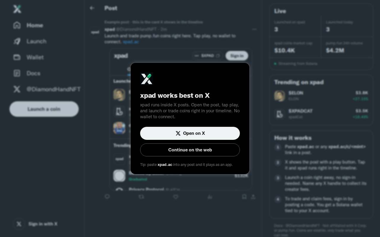 Screenshot of xpad.ac as our browser saw it