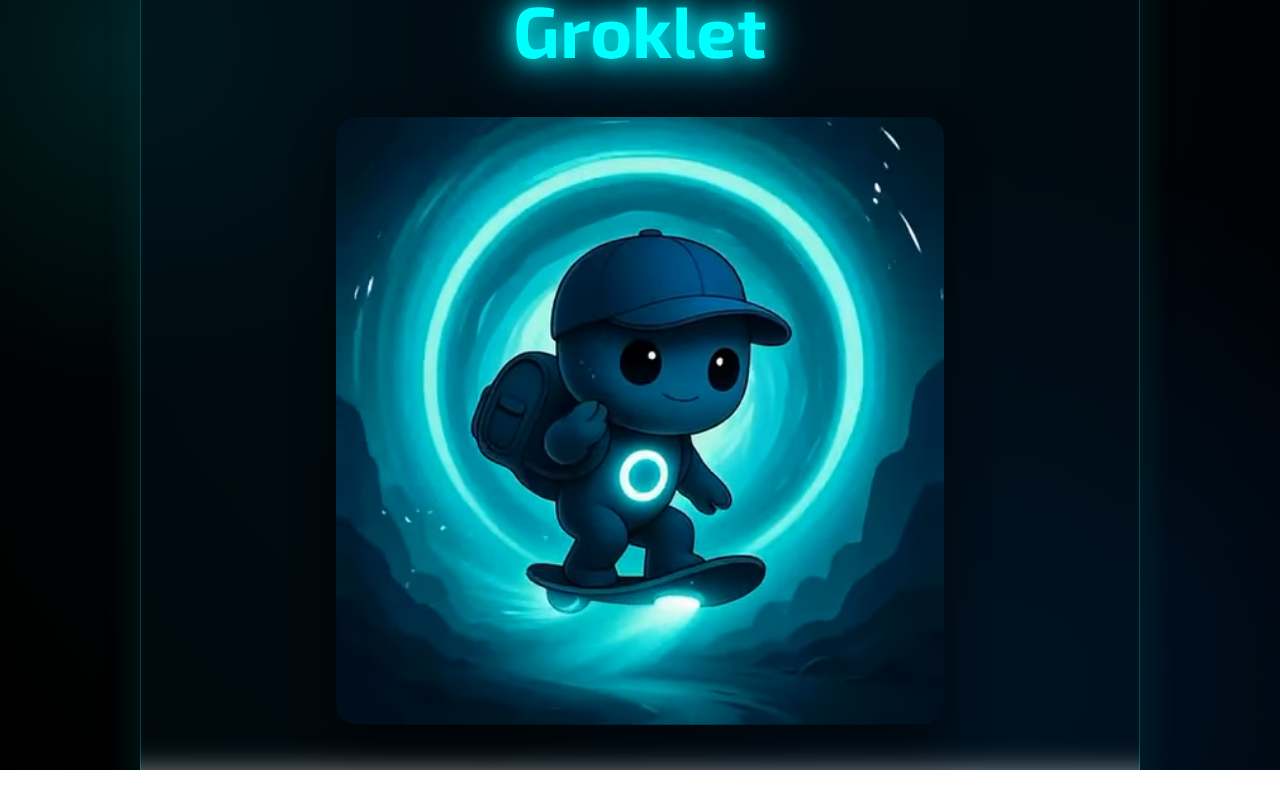 Screenshot of groklet.us.kg as our browser saw it