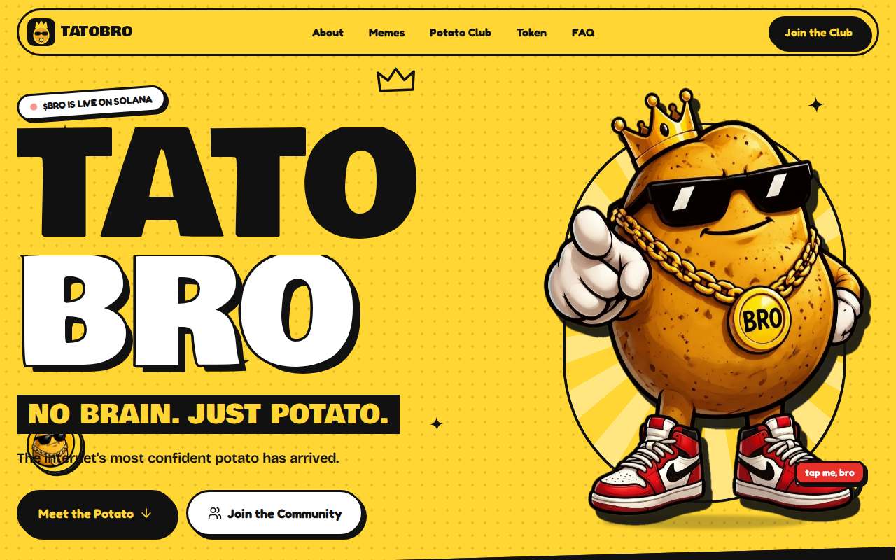 Screenshot of tatobro.xyz as our browser saw it