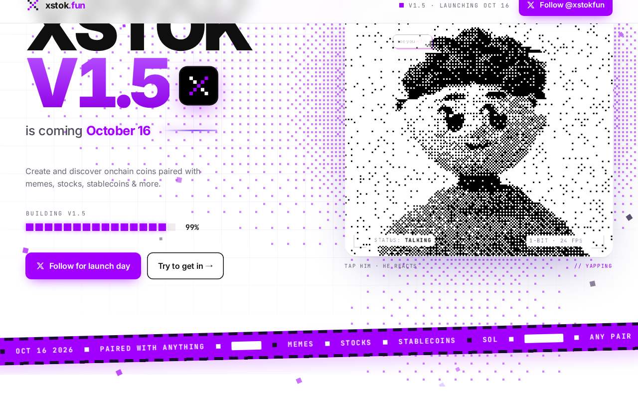 Screenshot of xstok.fun as our browser saw it