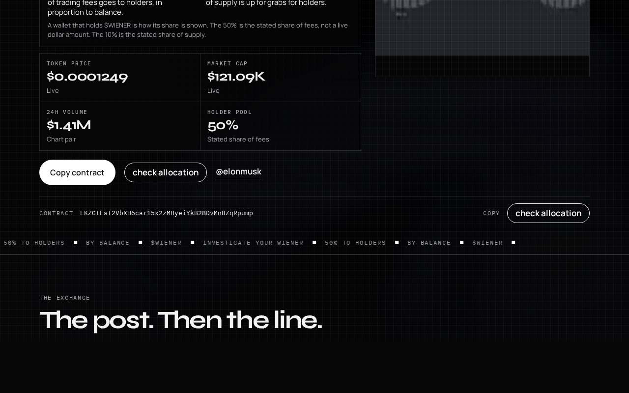 Screenshot of wienermeme.xyz as our browser saw it
