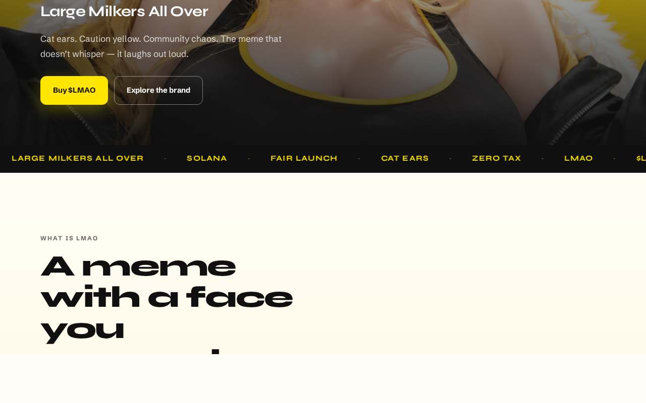 Screenshot of www.largemilkers.lol as our browser saw it