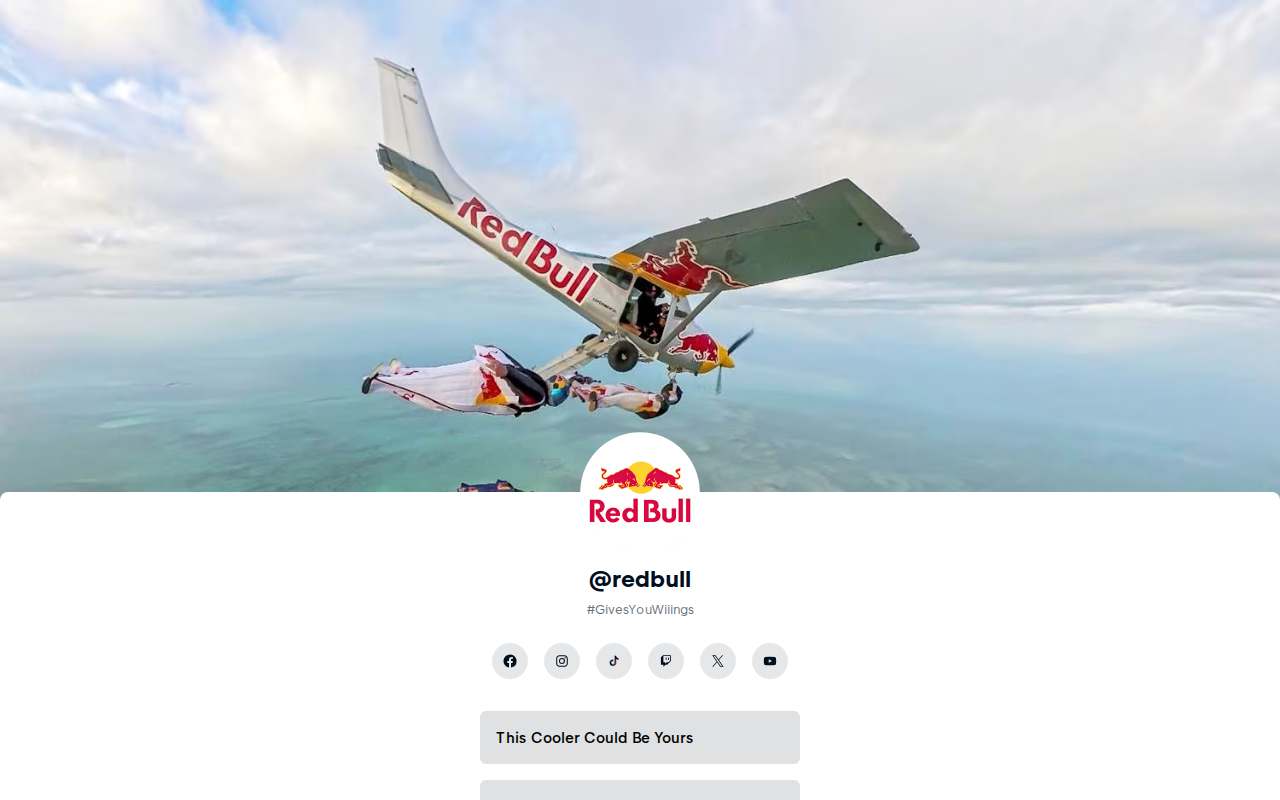 Screenshot of onein.bio as our browser saw it