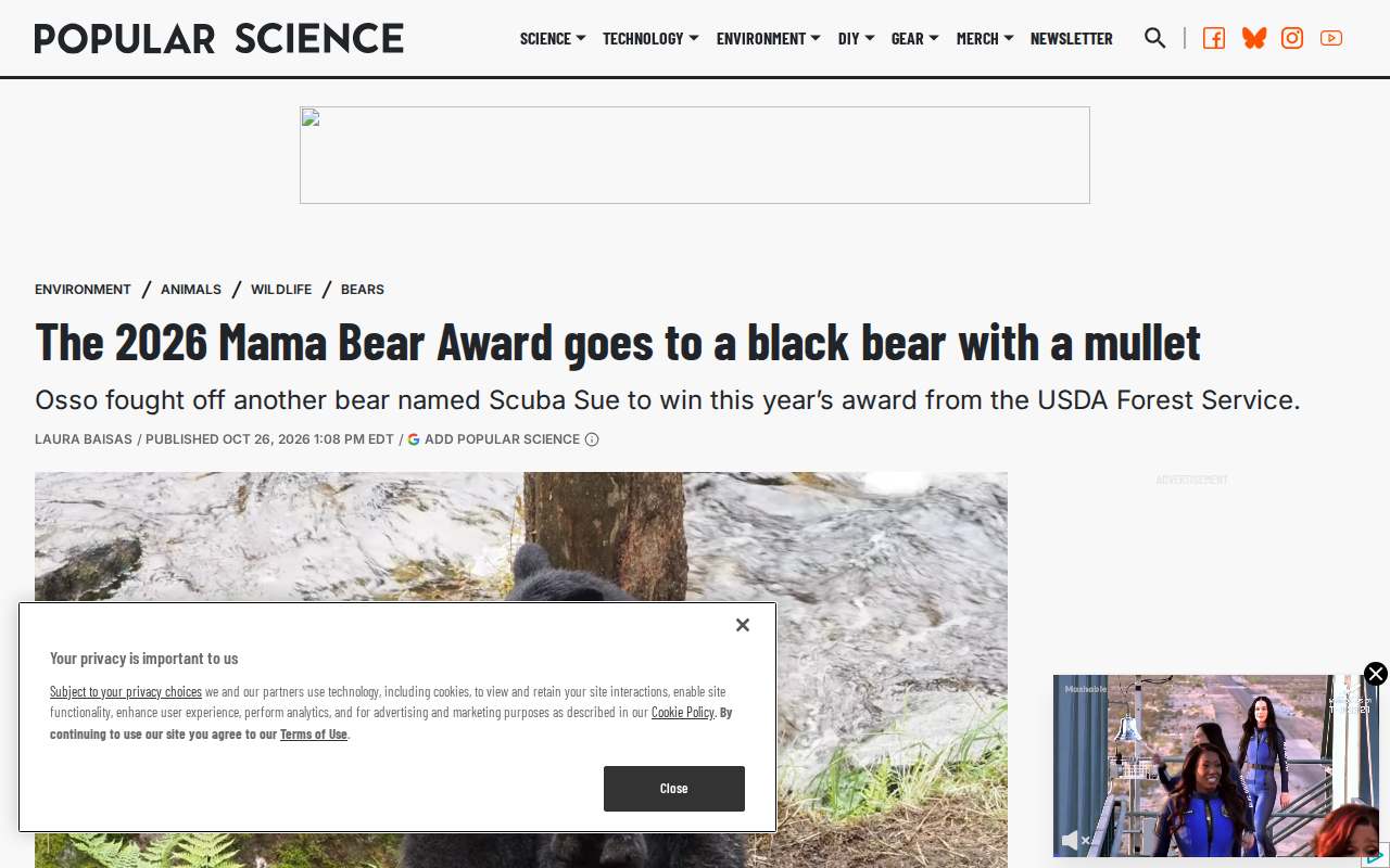 Screenshot of www.popsci.com as our browser saw it