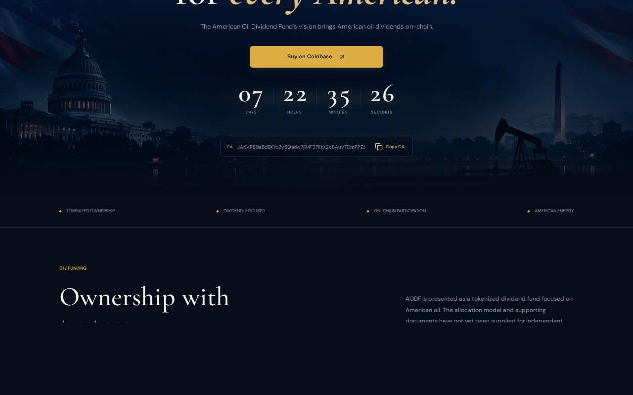 Screenshot of aodf.info as our browser saw it