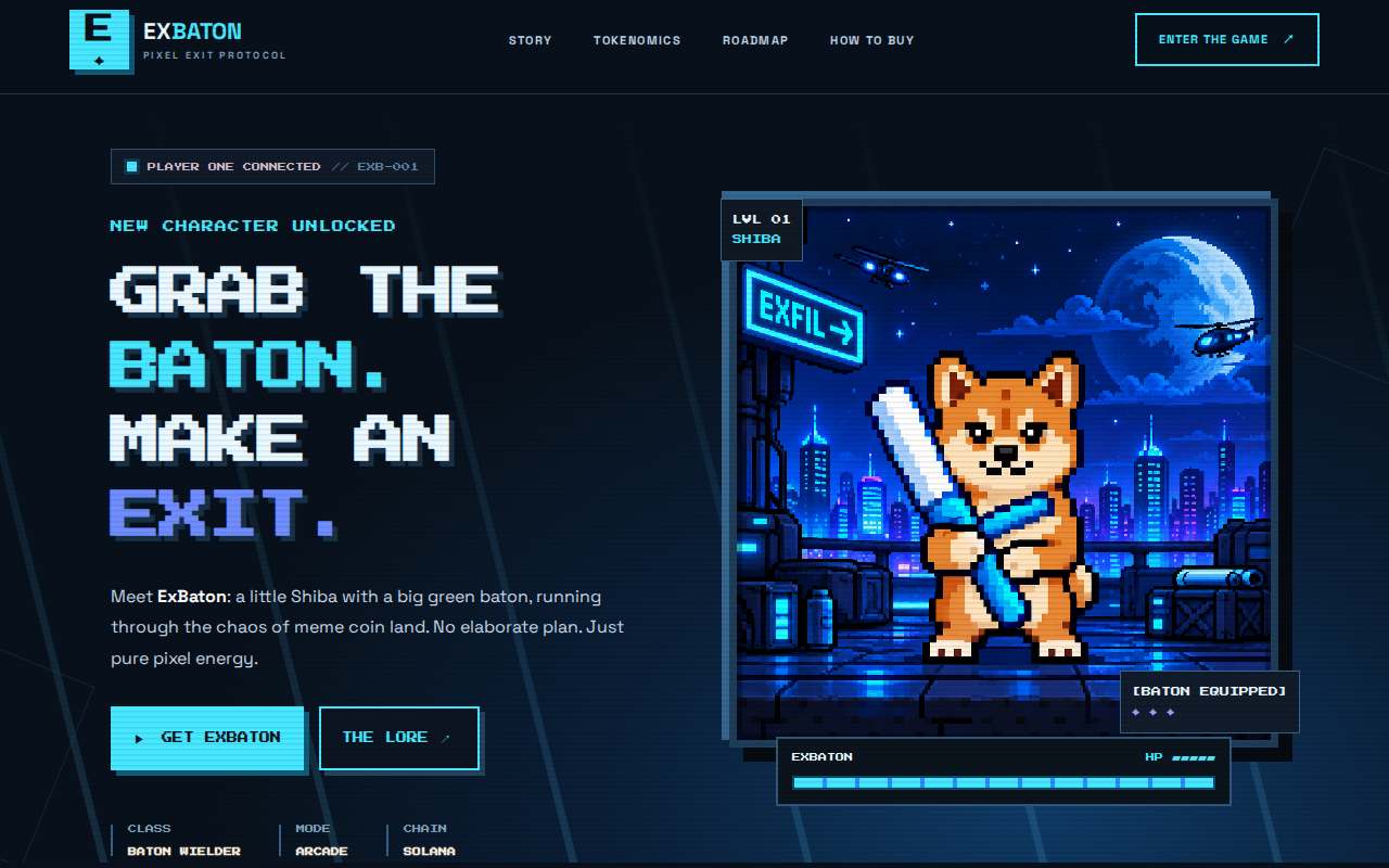 Screenshot of exbaton.pro as our browser saw it