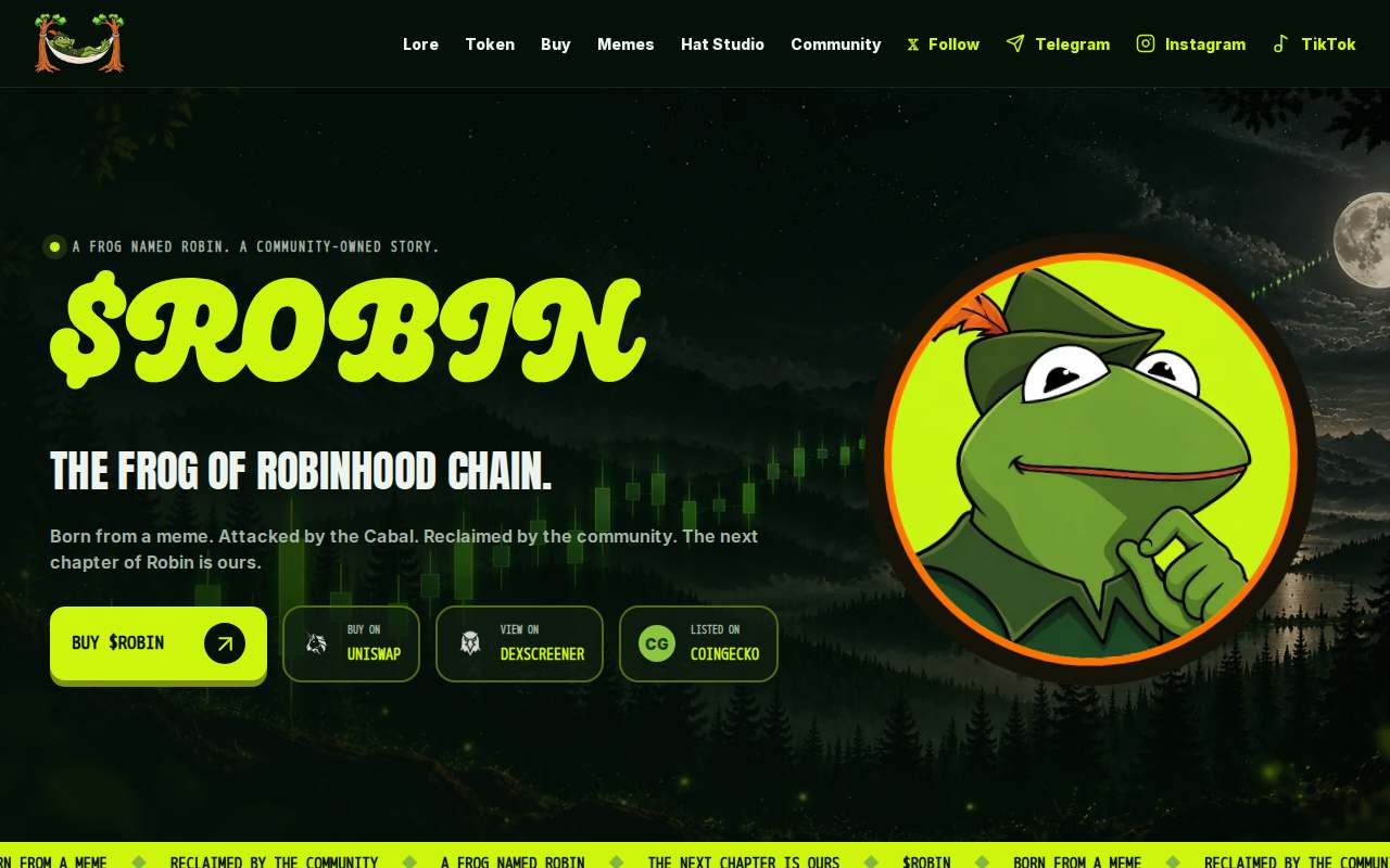 Screenshot of www.robincoinrhcto.xyz as our browser saw it