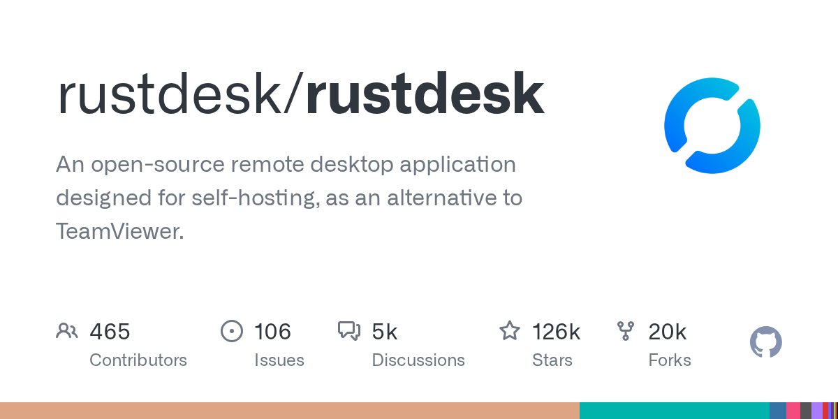 Screenshot of rustdesk/rustdesk as our browser saw it