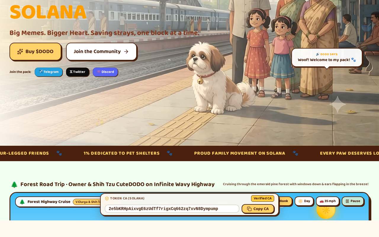 Screenshot of www.cutedodo.com as our browser saw it