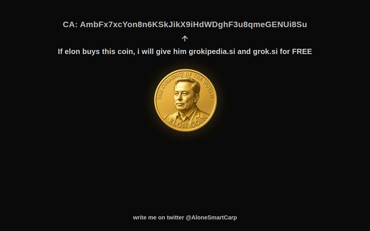 Screenshot of grokipedia.si as our browser saw it