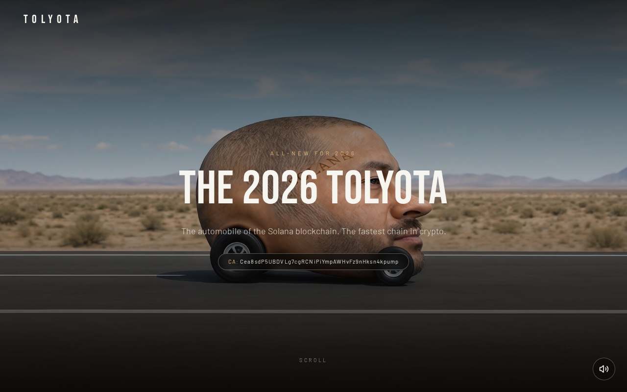 Screenshot of tolyota.com as our browser saw it