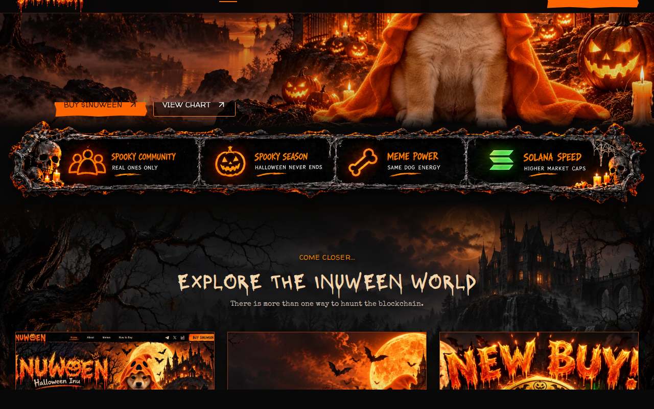 Screenshot of www.inuween.xyz as our browser saw it